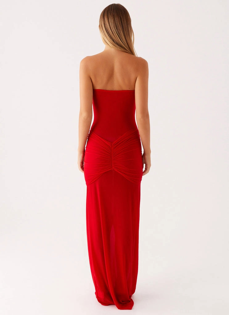 OKBBN's charming heart-shaped neckline pleated tight corset is lightweight and elegant Prom Dresses