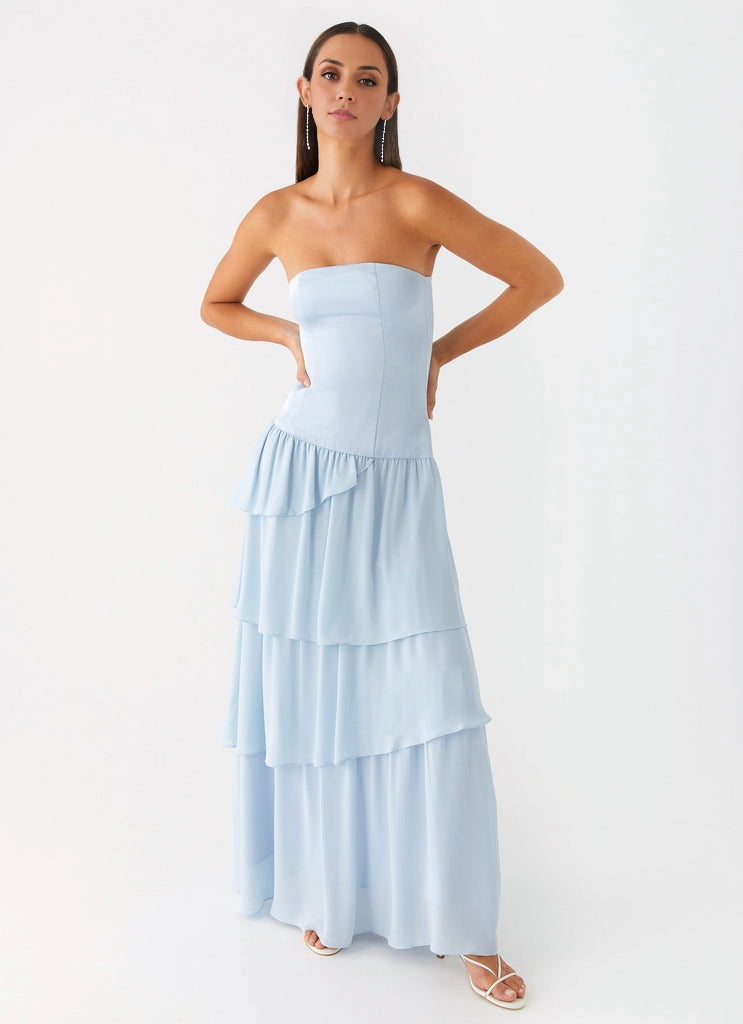 OKBBN's charming layered ruffled sleeveless off shoulder Homecoming Dresses