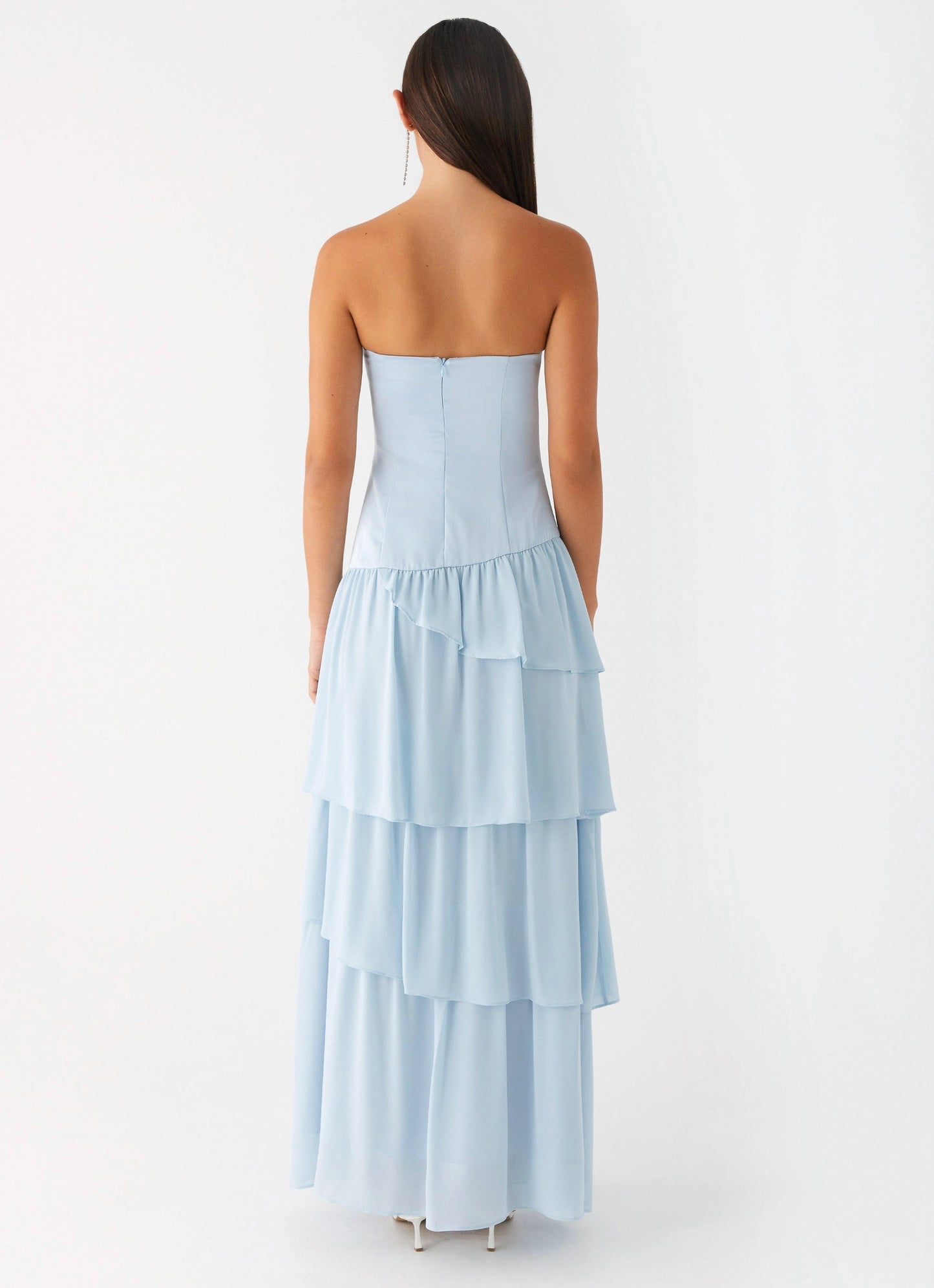OKBBN's charming layered ruffled sleeveless off shoulder Homecoming Dresses