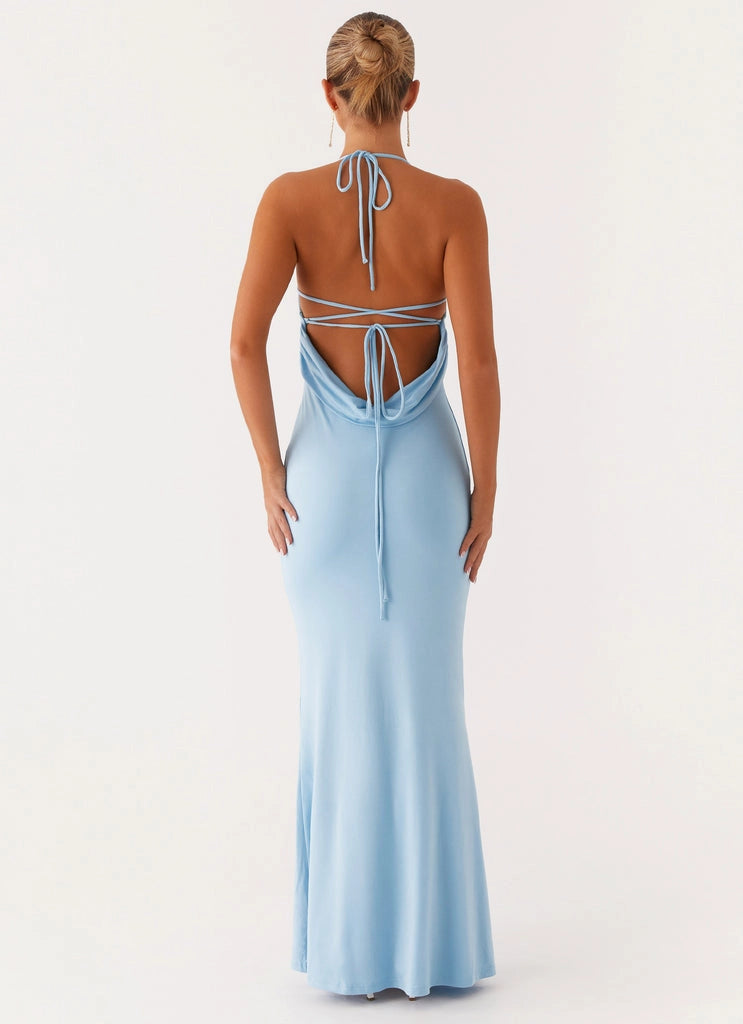 OKBBN's charming low V-neck backless elastic mesh fabric conforms to the curve Prom Dresses