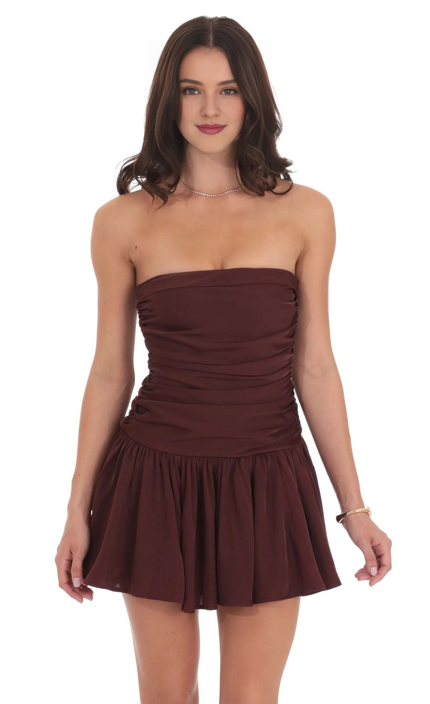 OKBBN's charming off shoulder pleated flared skirt Homecoming Dresses