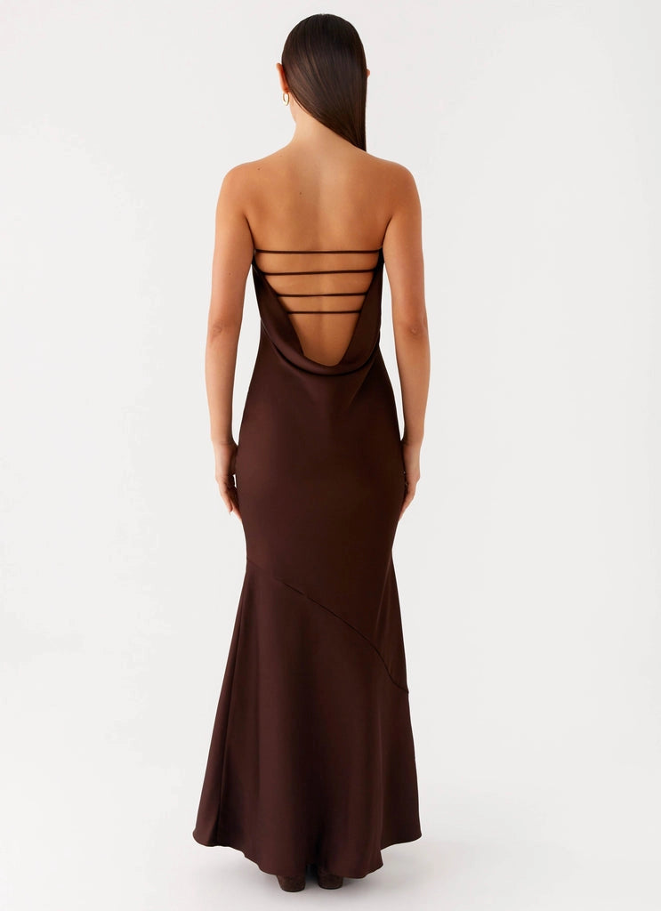 OKBBN's charming off shoulder skirt is long, flowing, and low back, showcasing an elegant temperament Prom Dresses