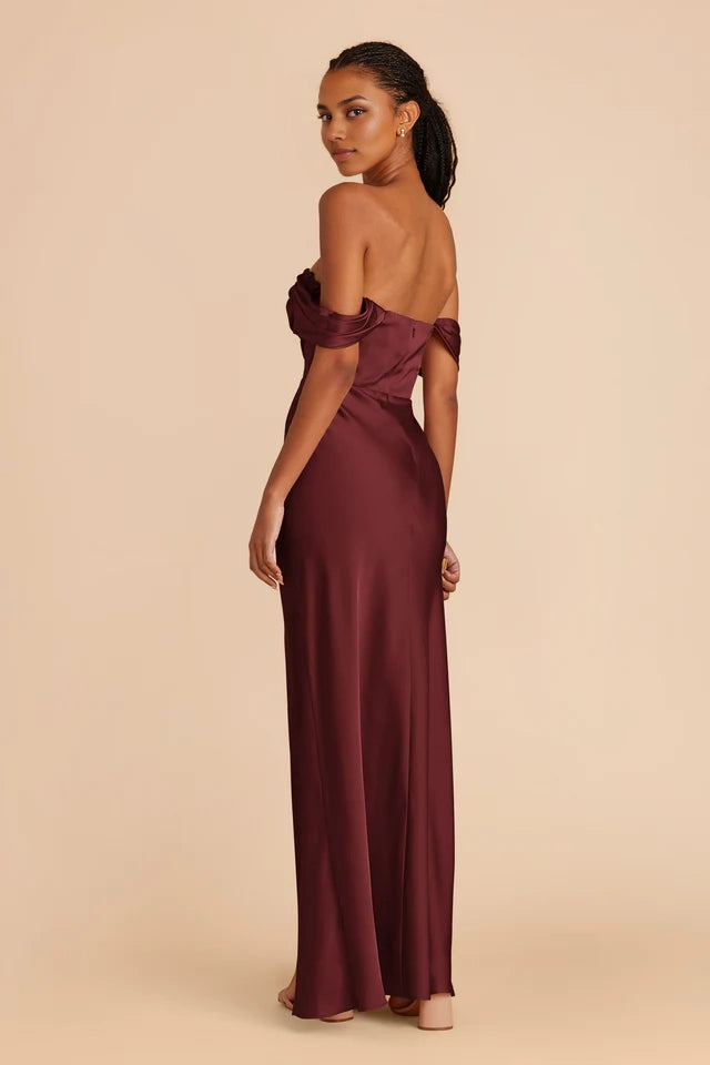 OKBBN's charming off shoulder strapless pleated scarf collar with exquisite and elegant design Prom Dresses