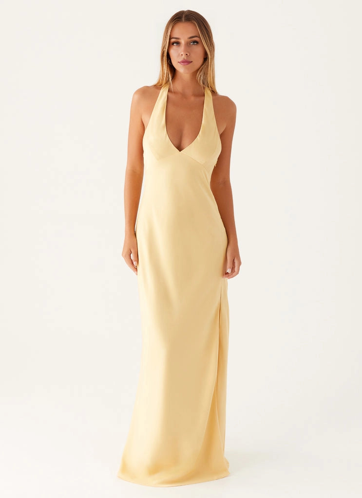OKBBN's charming round neck tight corset with exposed back and elegant temperament Prom Dresses