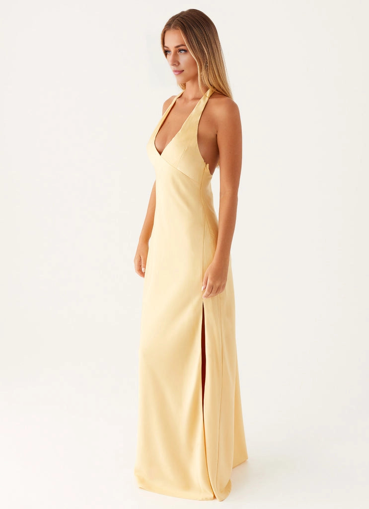 OKBBN's charming round neck tight corset with exposed back and elegant temperament Prom Dresses