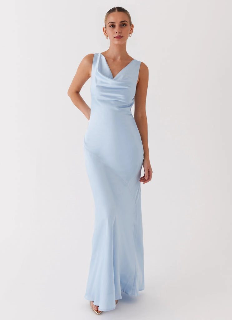 OKBBN's charming satin pendant neckline with pendant silhouette Prom Dresses