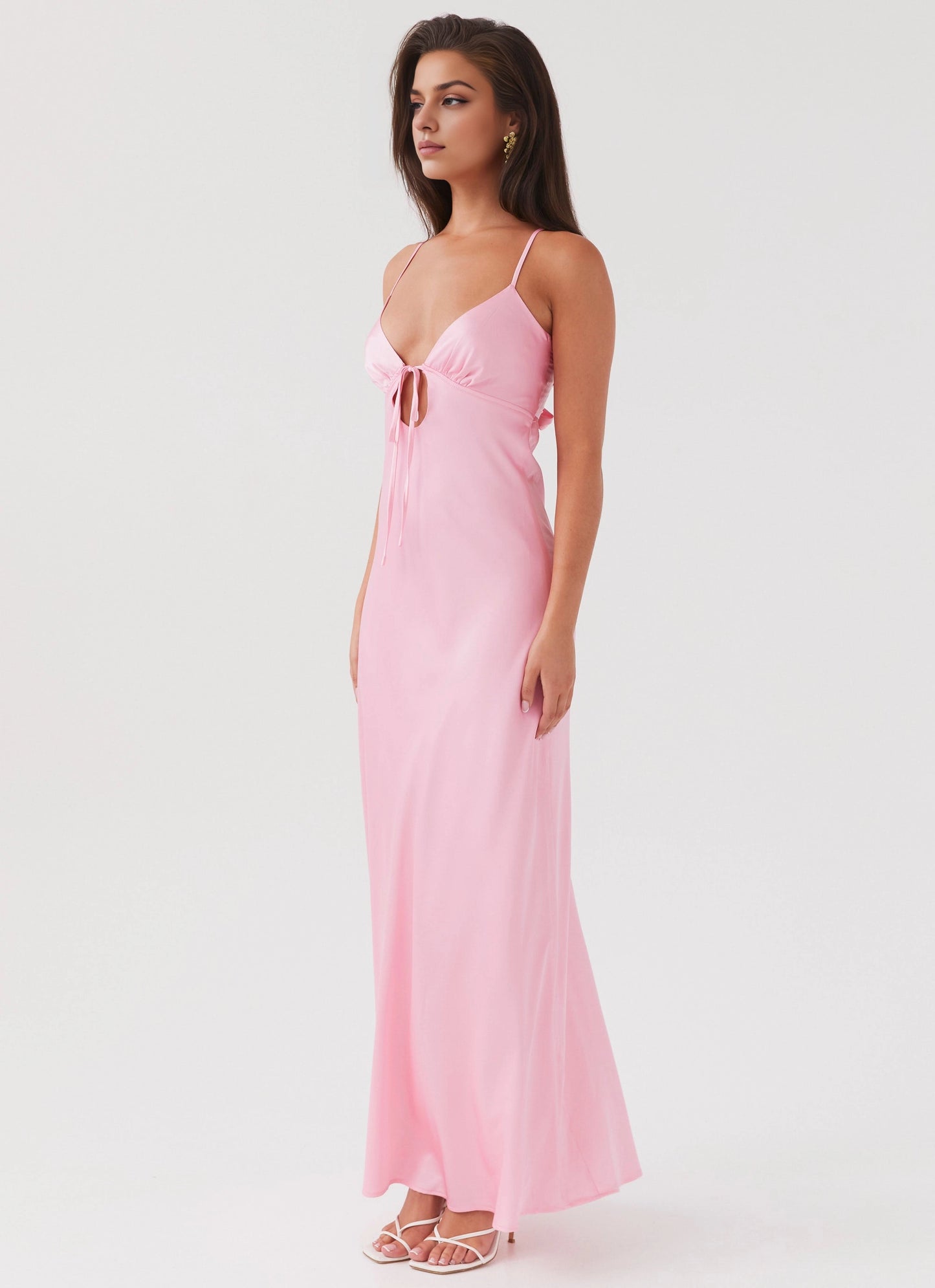 OKBBN's charming satin smooth and minimalist silhouette slim fit Prom Dresses