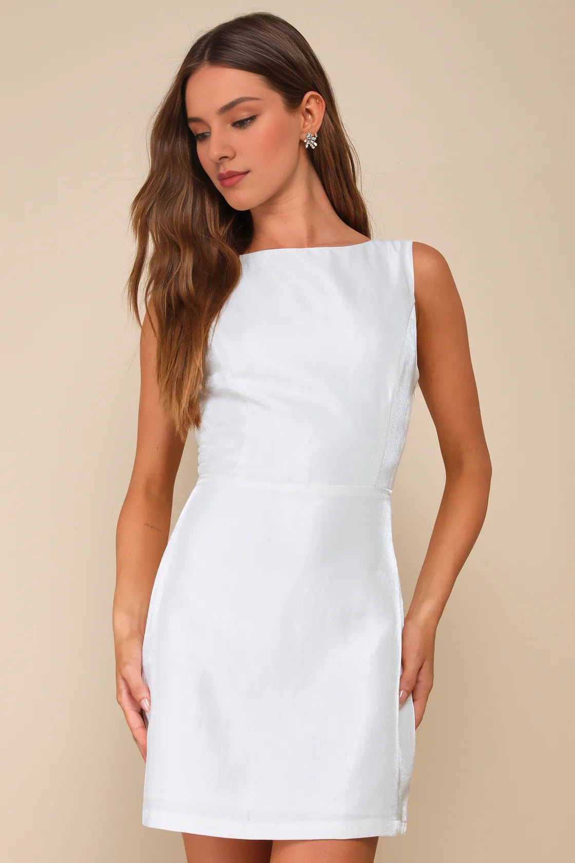 OKBBN's charming sleeveless backless mini Homecoming Dresses