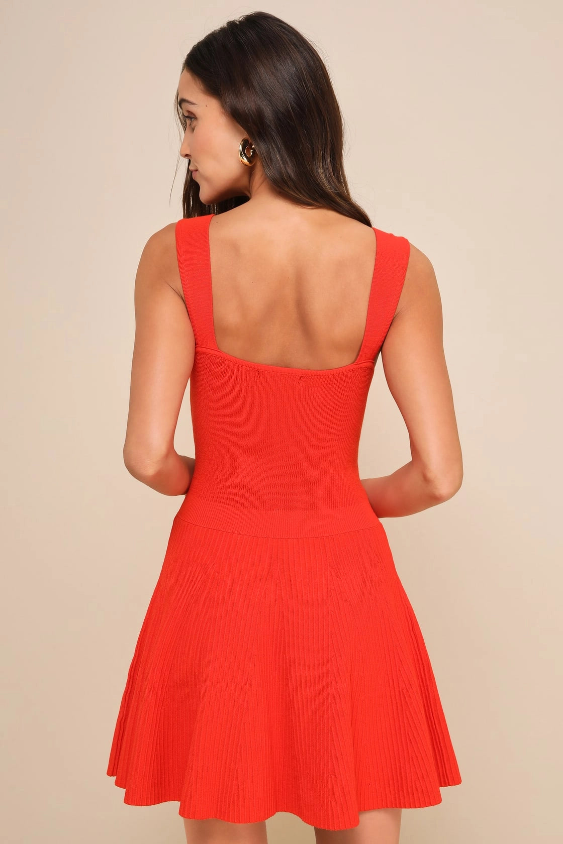 OKBBN's charming sleeveless sweater mini Homecoming Dresses