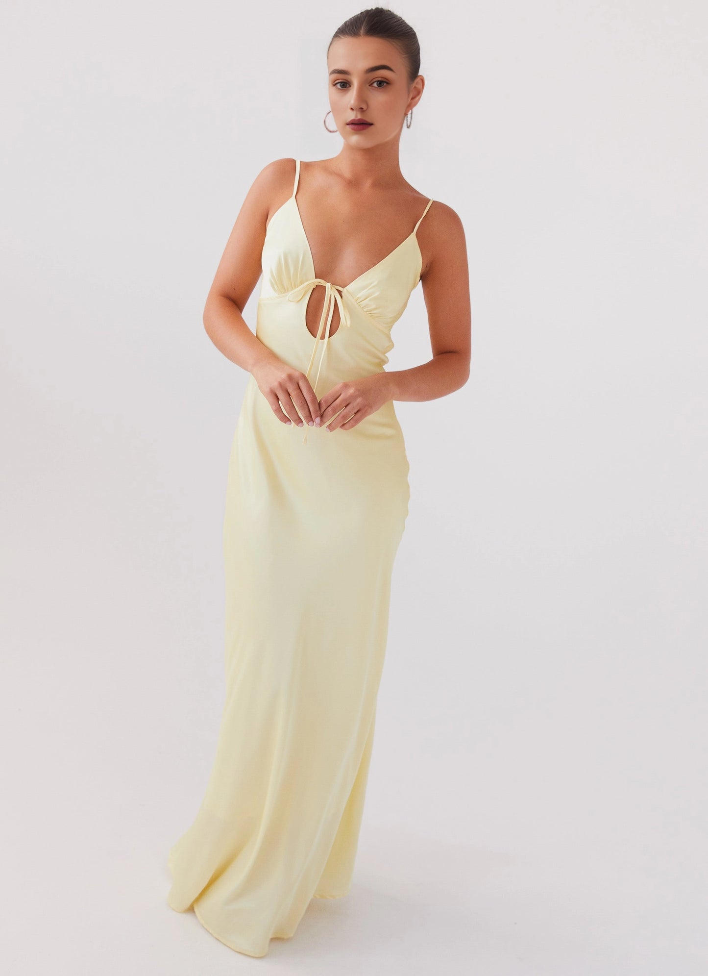 OKBBN's charming slim fit cut slim shoulder strap sleeveless Prom Dresses