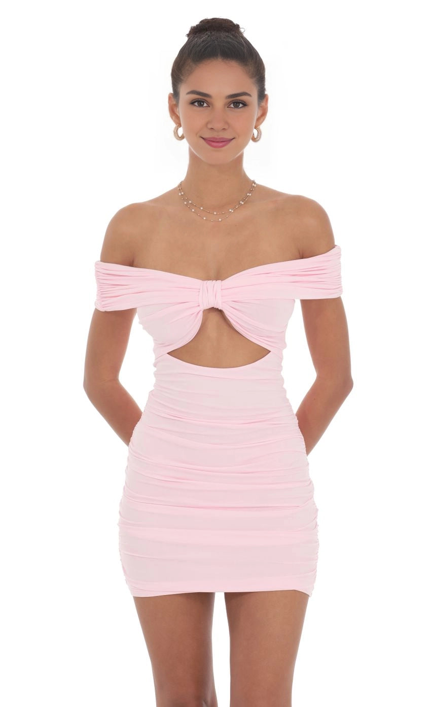 OKBBN's charming slim fit pleated off shoulder hollow tight Homecoming Dresses