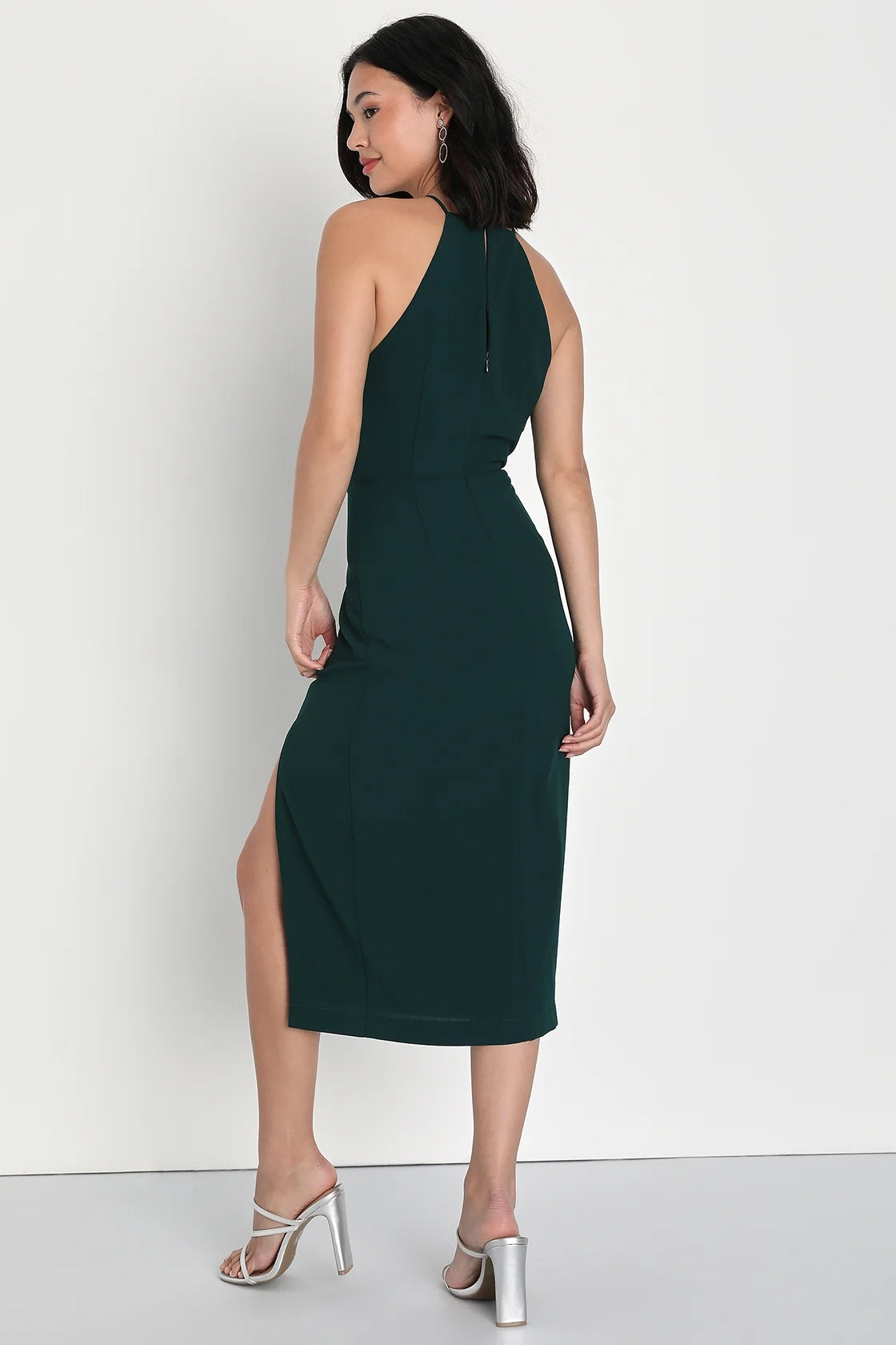 OKBBN's charming slim shoulder strap sleeveless mid length Homecoming Dresses