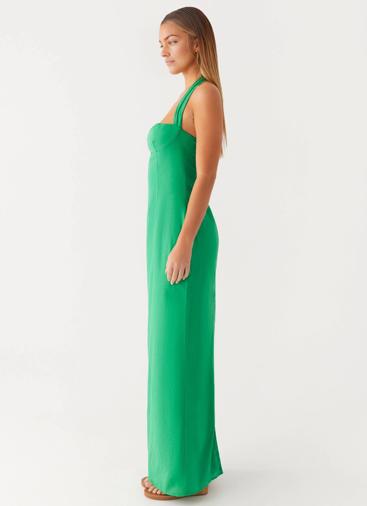 OKBBN's charming straight neck thick hanging neck shoulder strap with a smooth and slim fit cut Prom Dresses