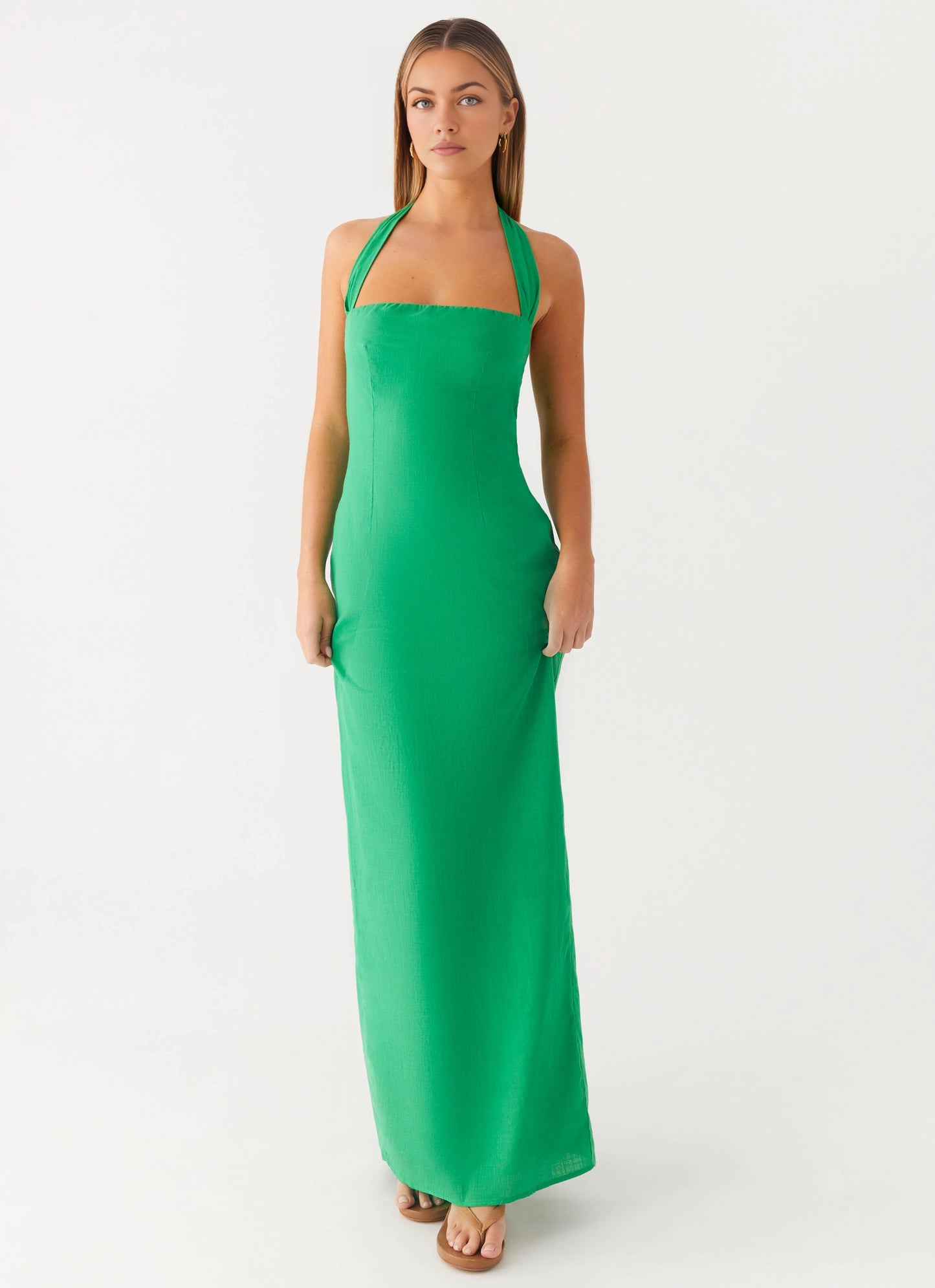 OKBBN's charming straight neck thick hanging neck shoulder strap with a smooth and slim fit cut Prom Dresses