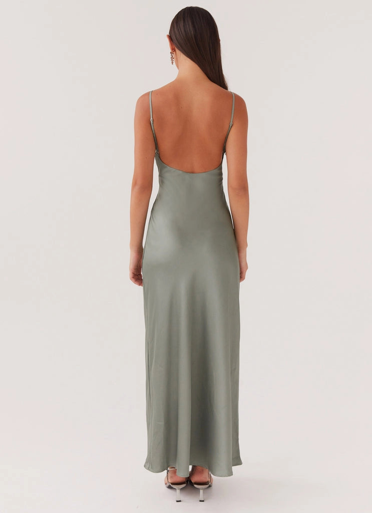 OKBBN's charming thin shoulder strap luxurious satin fashion silhouette Prom Dresses