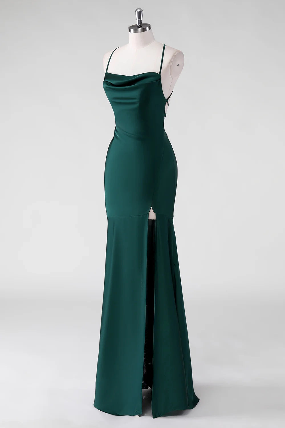 OKBBN's charming tight fitting thin shoulder strap satin floor strap Bridesmaid Dresses