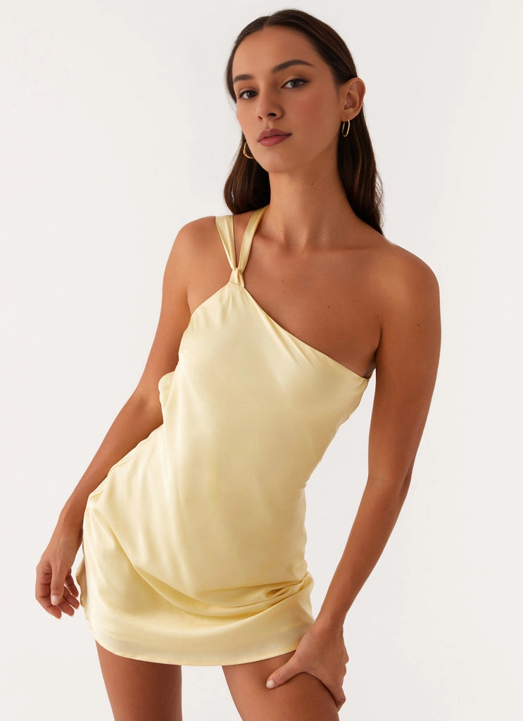OKBBN's dazzling luxurious satin single shoulder neckline, backless and charming silhouette Prom Dresses