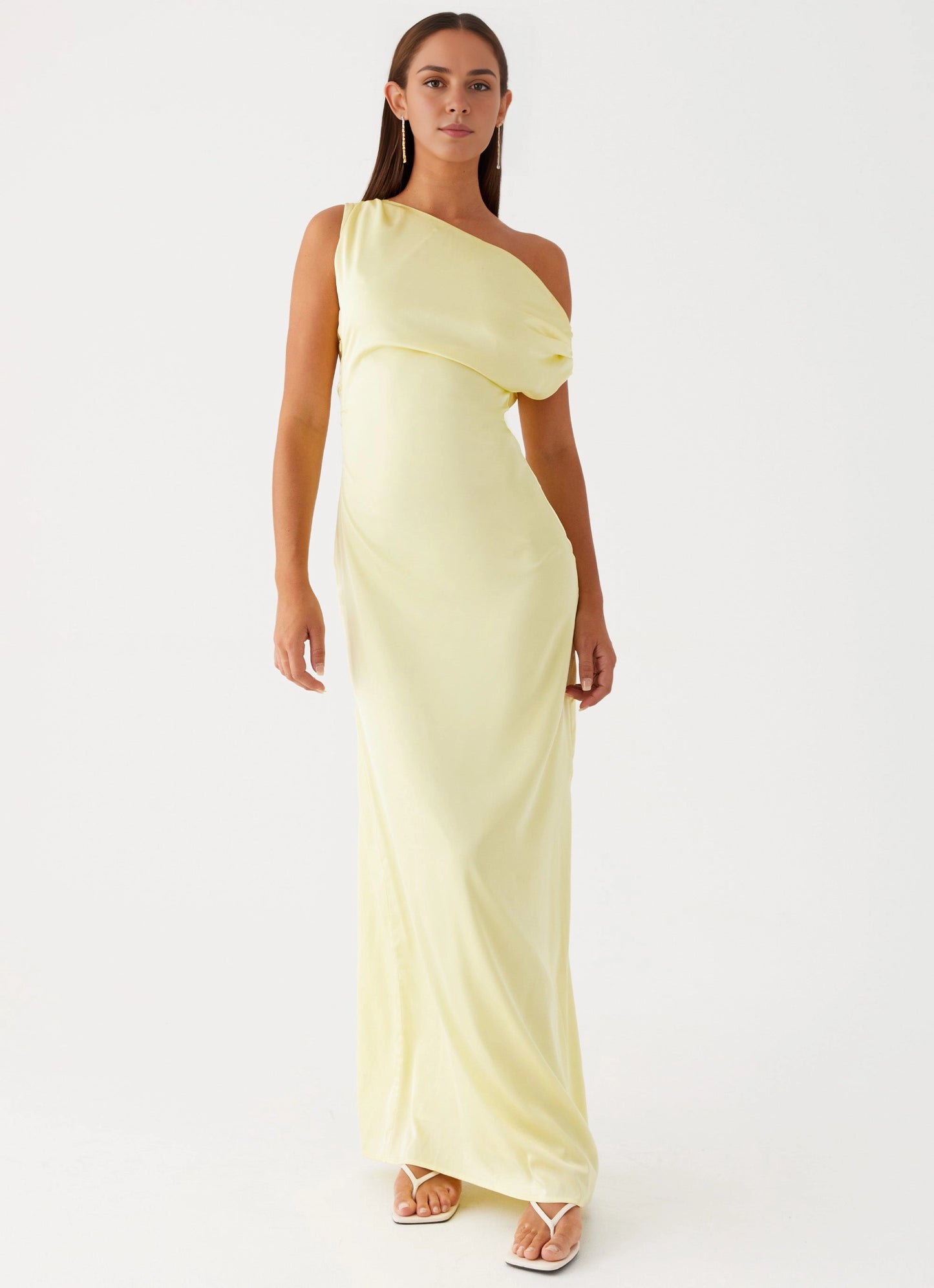 OKBBN's elegant and avant-garde off shoulder slim fit cut with shoulder pleats and a close fitting design Prom Dresses