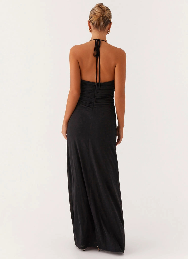OKBBN's elegant low V-neck highlights the curves of the shoulders and neck, flowing pleated neckline Prom Dresses