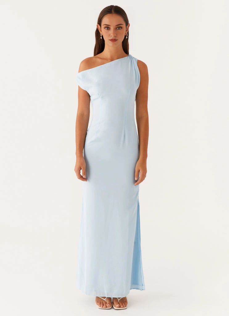 OKBBN's elegant pleated silhouette and charming off shoulder side slit Prom Dresses