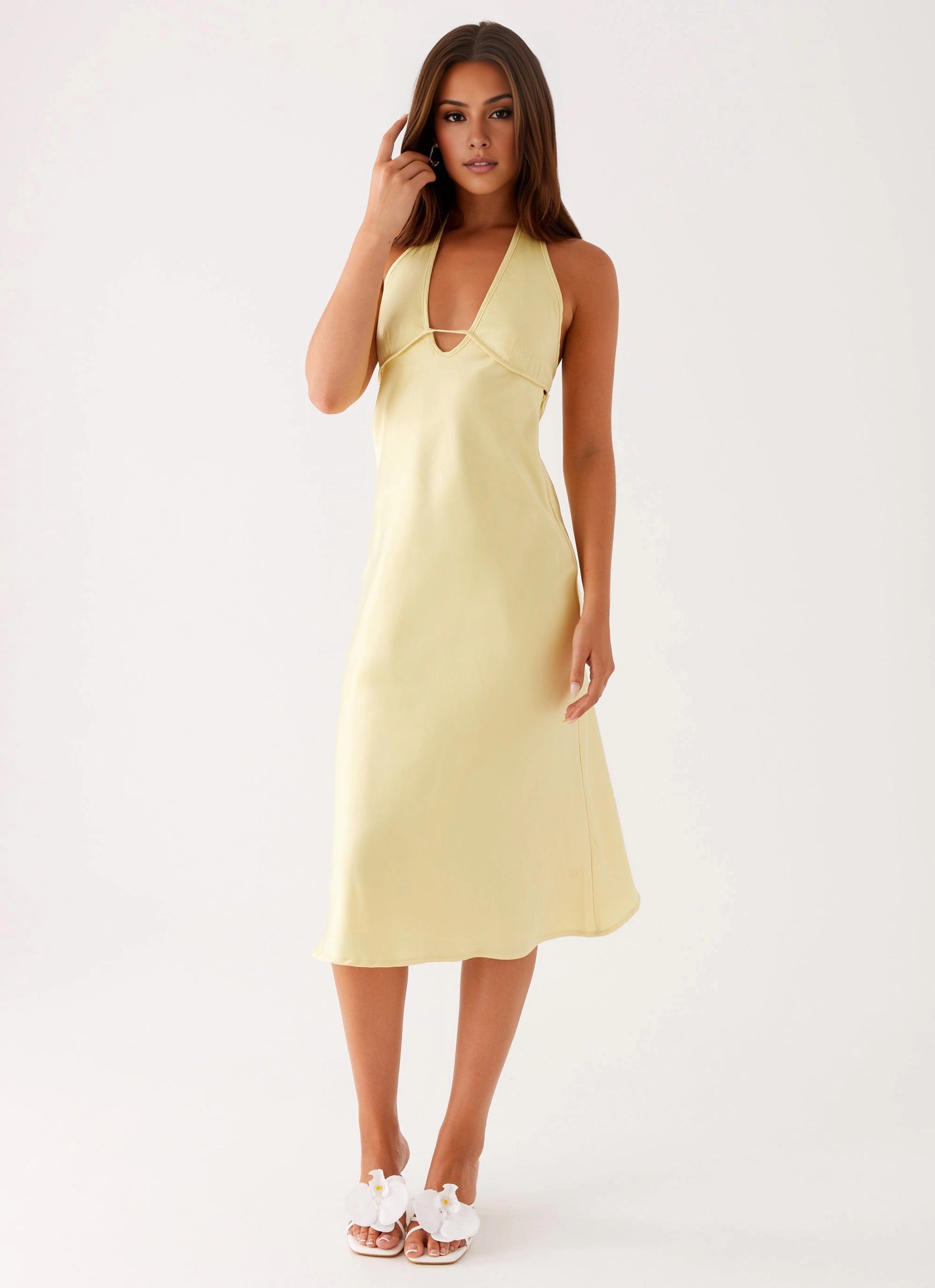 OKBBN's exquisite and bold deep V-neck with full lining showcases a fashionable style Prom Dresses