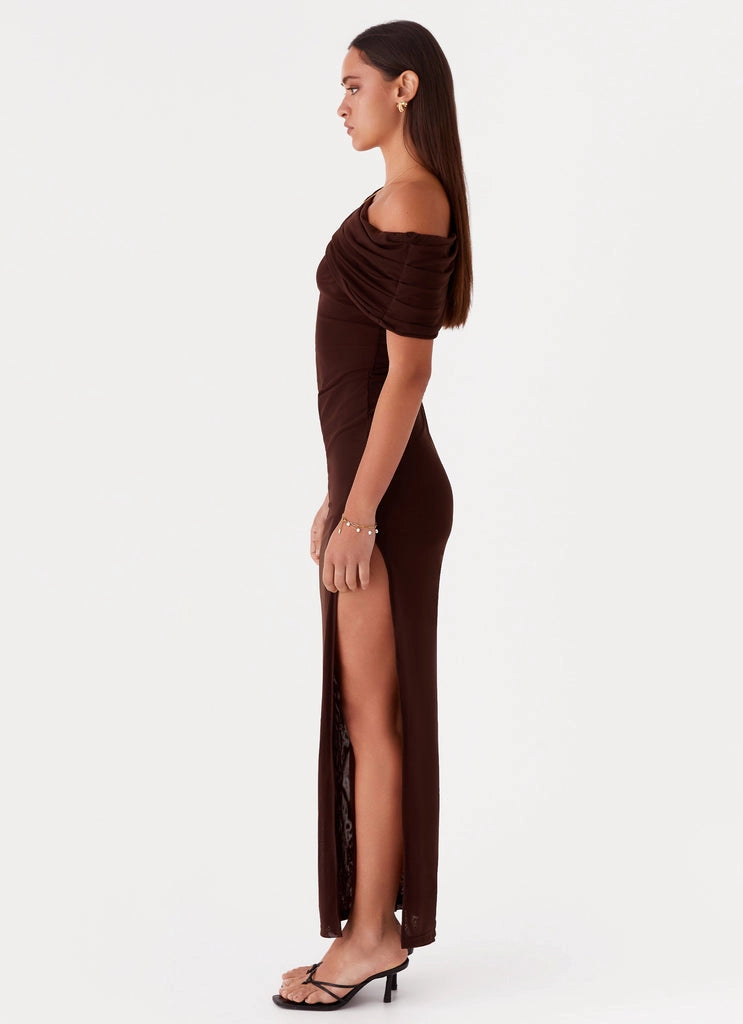 OKBBN's exquisite and charming single shoulder collar, semi transparent fabric, single shoulder hanging Prom Dresses