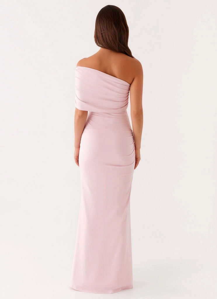 OKBBN's exquisite and fashionable single shoulder strap chest pleated silhouette Prom Dresses