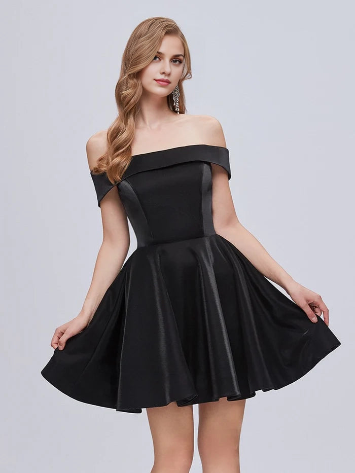 OKBBN's exquisite off shoulder lace slim strap short design is meticulously crafted for Homecoming Dresses