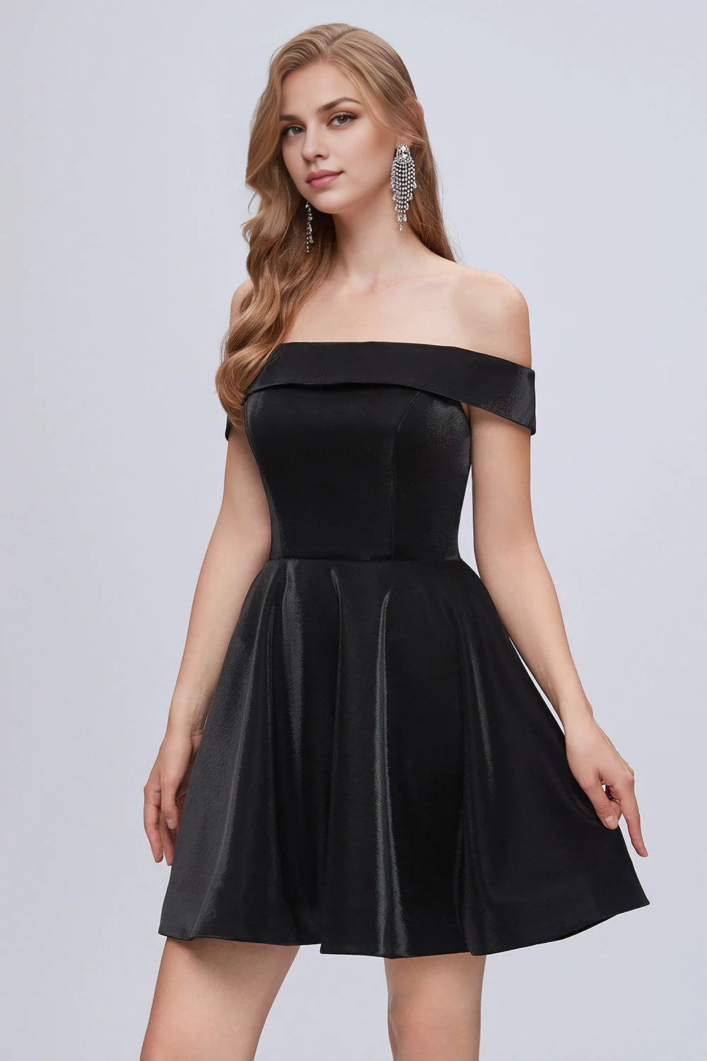 OKBBN's exquisite off shoulder lace slim strap short design is meticulously crafted for Homecoming Dresses