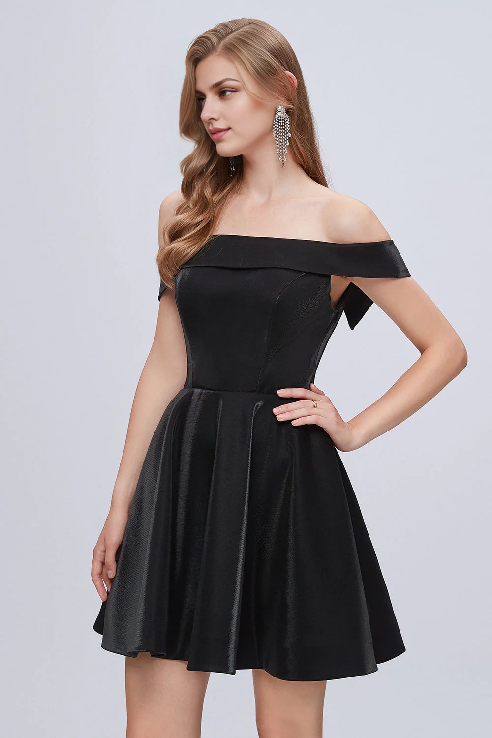 OKBBN's exquisite off shoulder lace slim strap short design is meticulously crafted for Homecoming Dresses