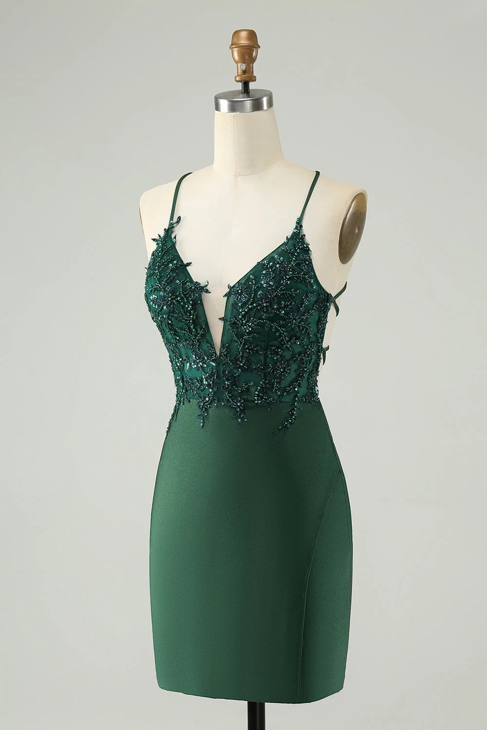 OKBBN's eye-catching fashion tight V-neck short bead Homecoming Dresses