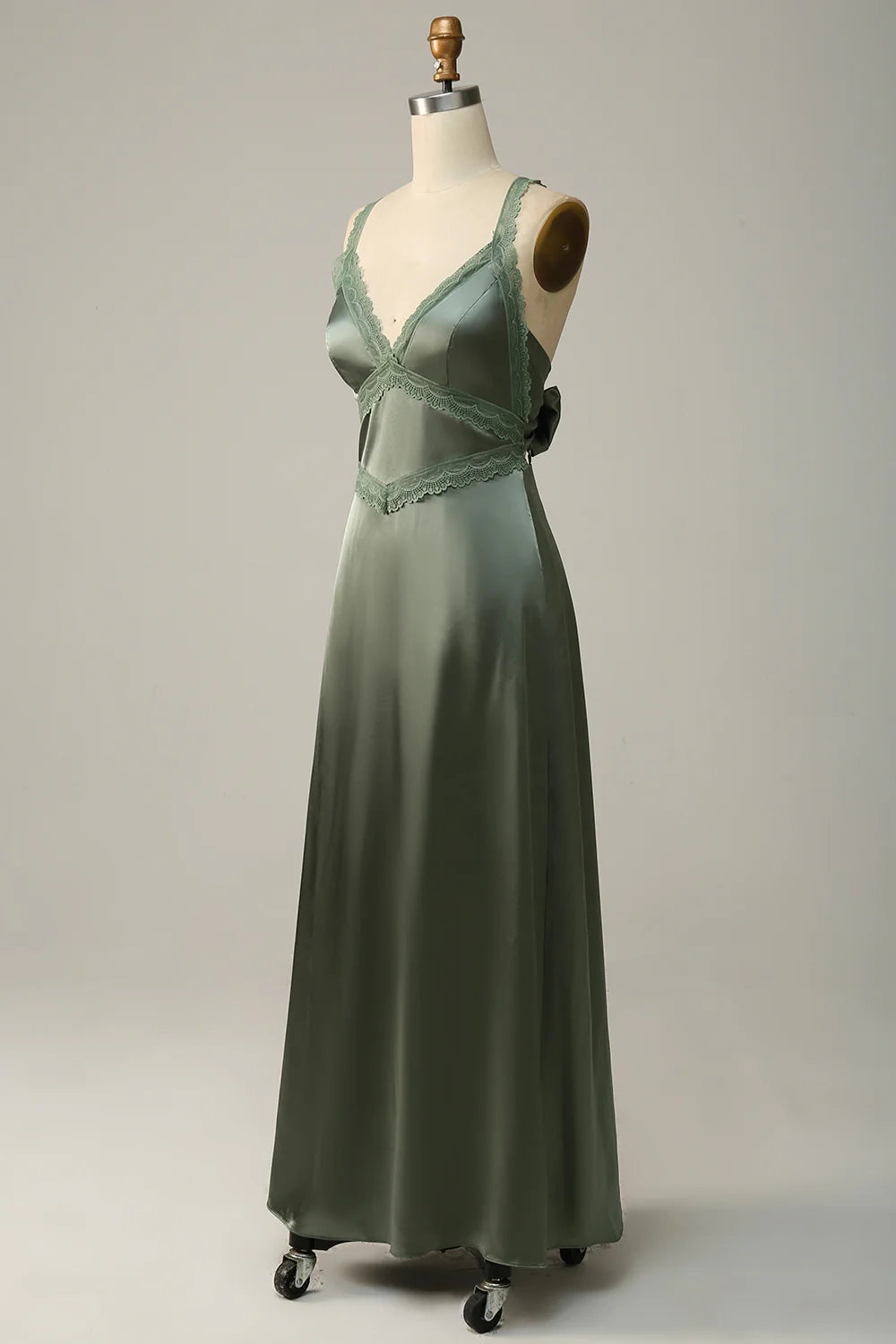 OKBBN's eye-catching slim fit slim shoulder strap satin Bridesmaid Dresses