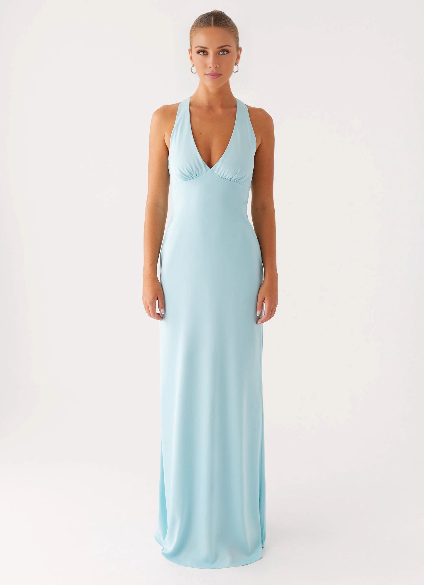 OKBBN's fashionable and elegant low V-neck pleated chest hem with graceful curves Homecoming Dresses
