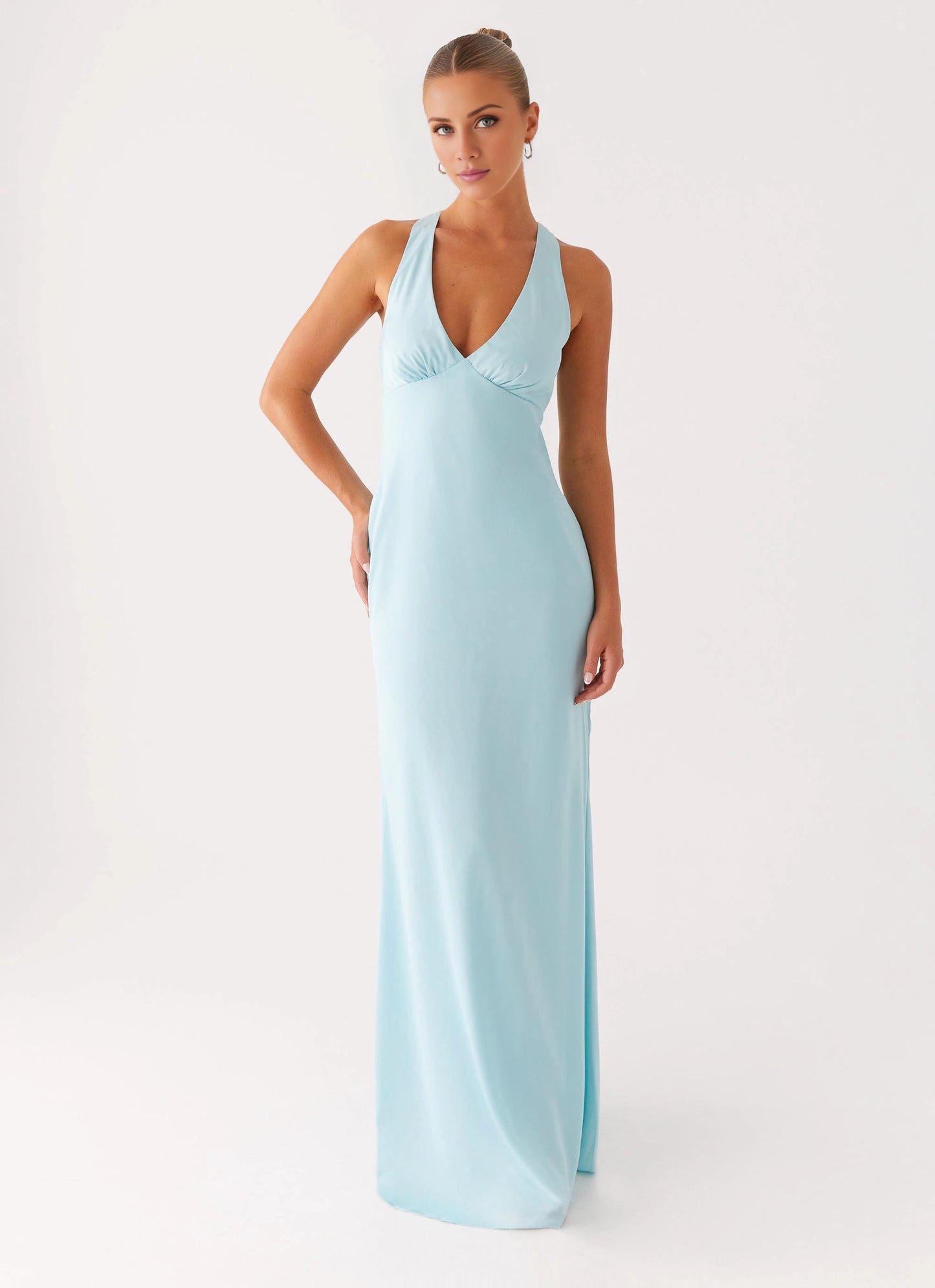 OKBBN's fashionable and elegant low V-neck pleated chest hem with graceful curves Homecoming Dresses