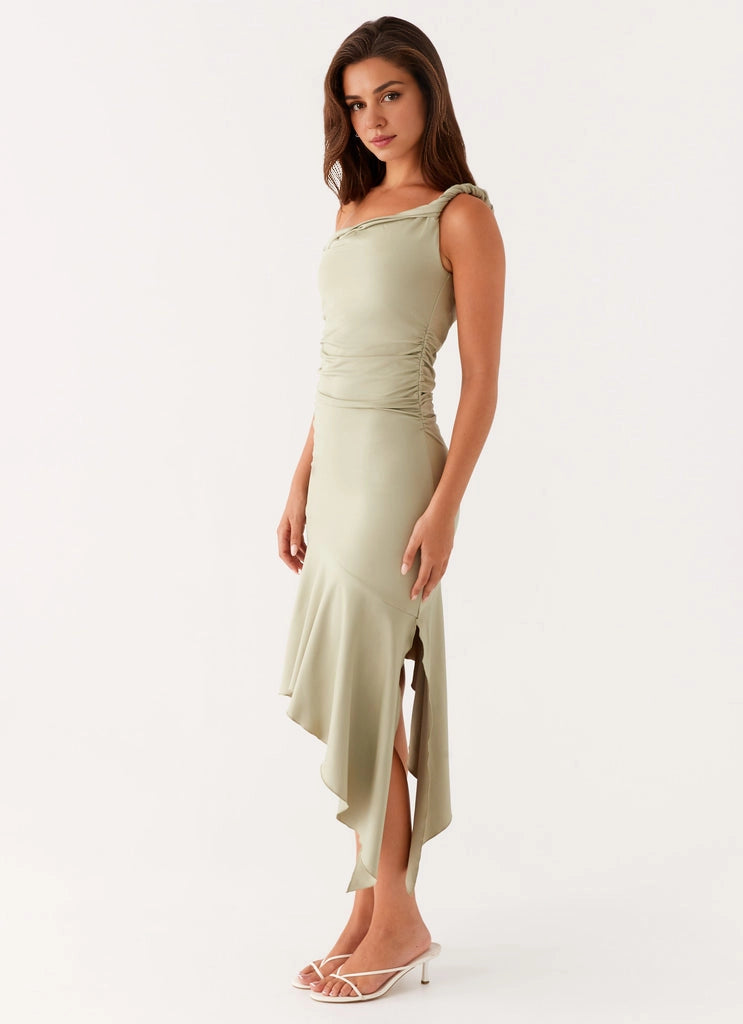 OKBBN's fashionable and eye-catching off shoulder tight pleated decoration shaping and slimming Prom Dresses