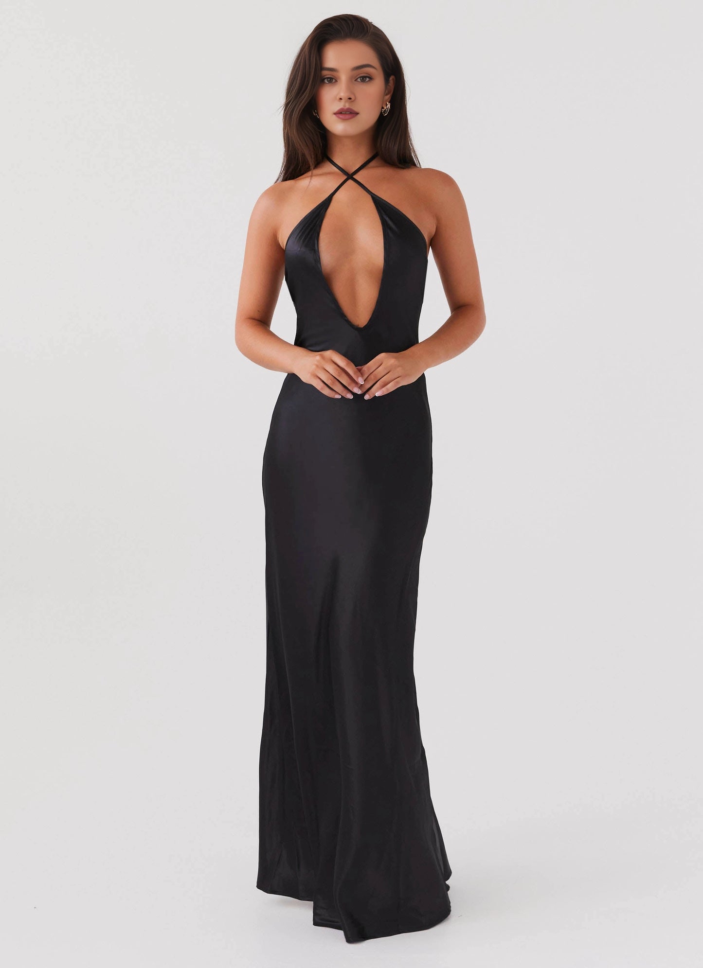 OKBBN's fashionable keyhole hollow oblique cut Prom Dresses