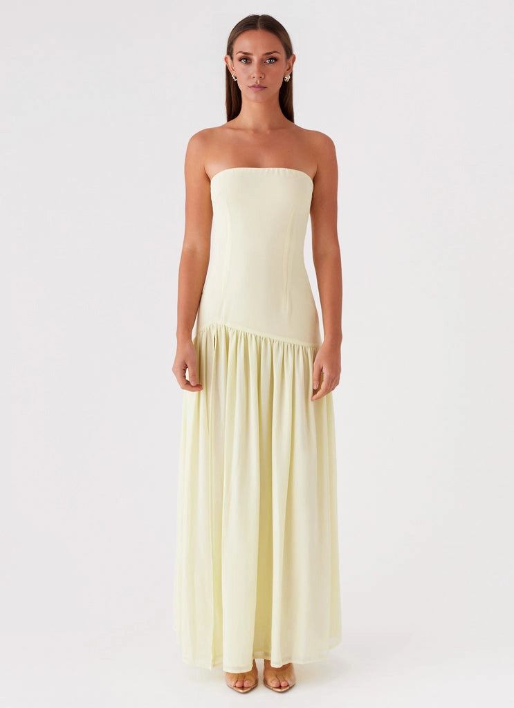 OKBBN's fashionable off shoulder highlights the delicate and elegant front slit Prom Dresses