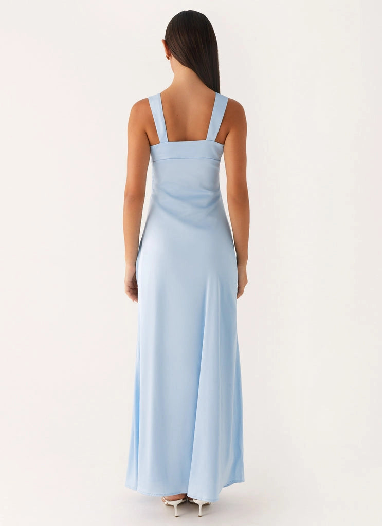 OKBBN's luxurious round neck fully lined elegant and flowing long skirt Prom Dresses