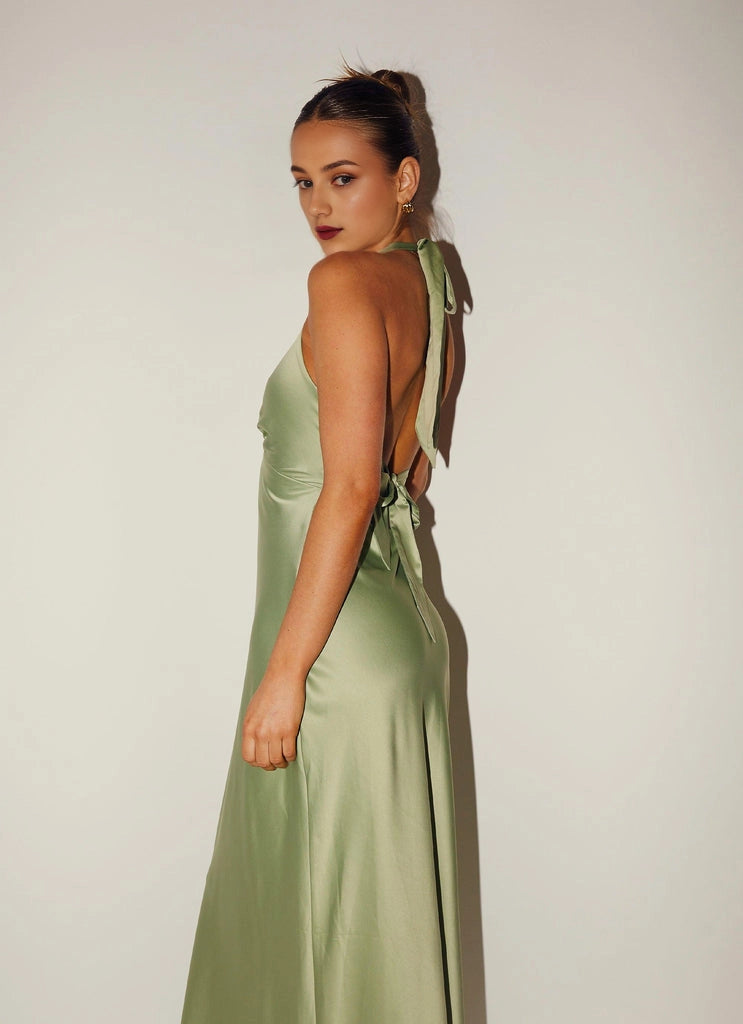 OKBBN's perfect thick satin V-neck backless stunning Prom Dresses