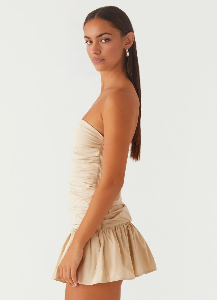 OKBBN's playful off shoulder pleated hem, side flared skirt, and eye-catching Prom Dresses