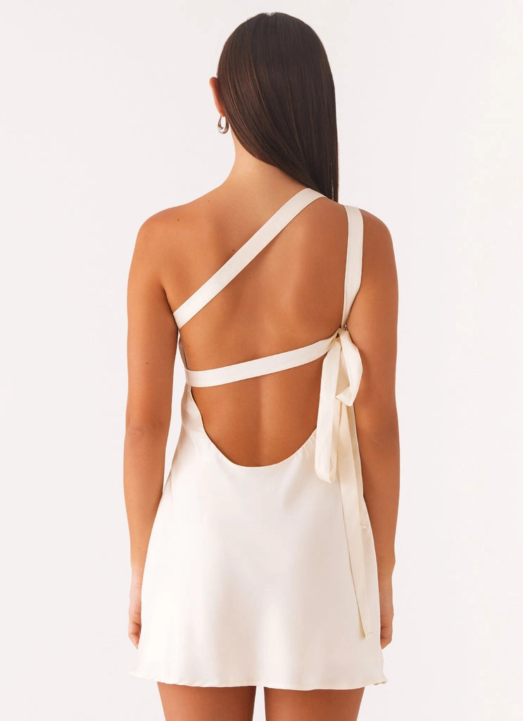 OKBBN's pure luxury satin single shoulder backless eye-catching Prom Dresses