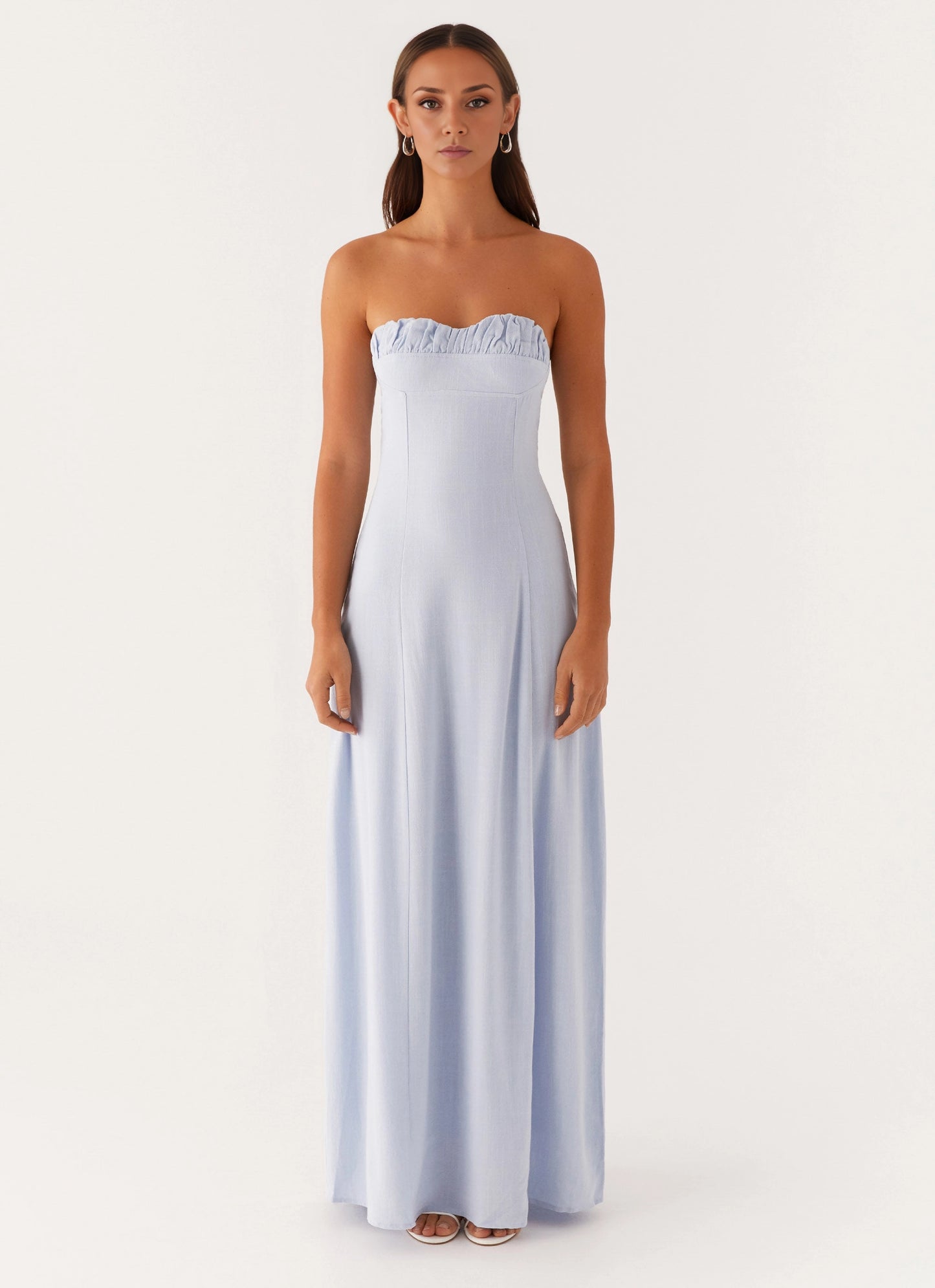OKBBN's relaxed and elegant off shoulder highlights the curves of the shoulders, slim fit with ruffled edge tight corset Prom Dresses