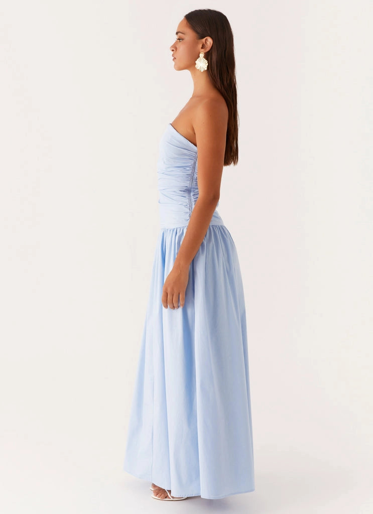 OKBBN's relaxed and elegant pleated side low waist design with a flowing skirt Prom Dresses