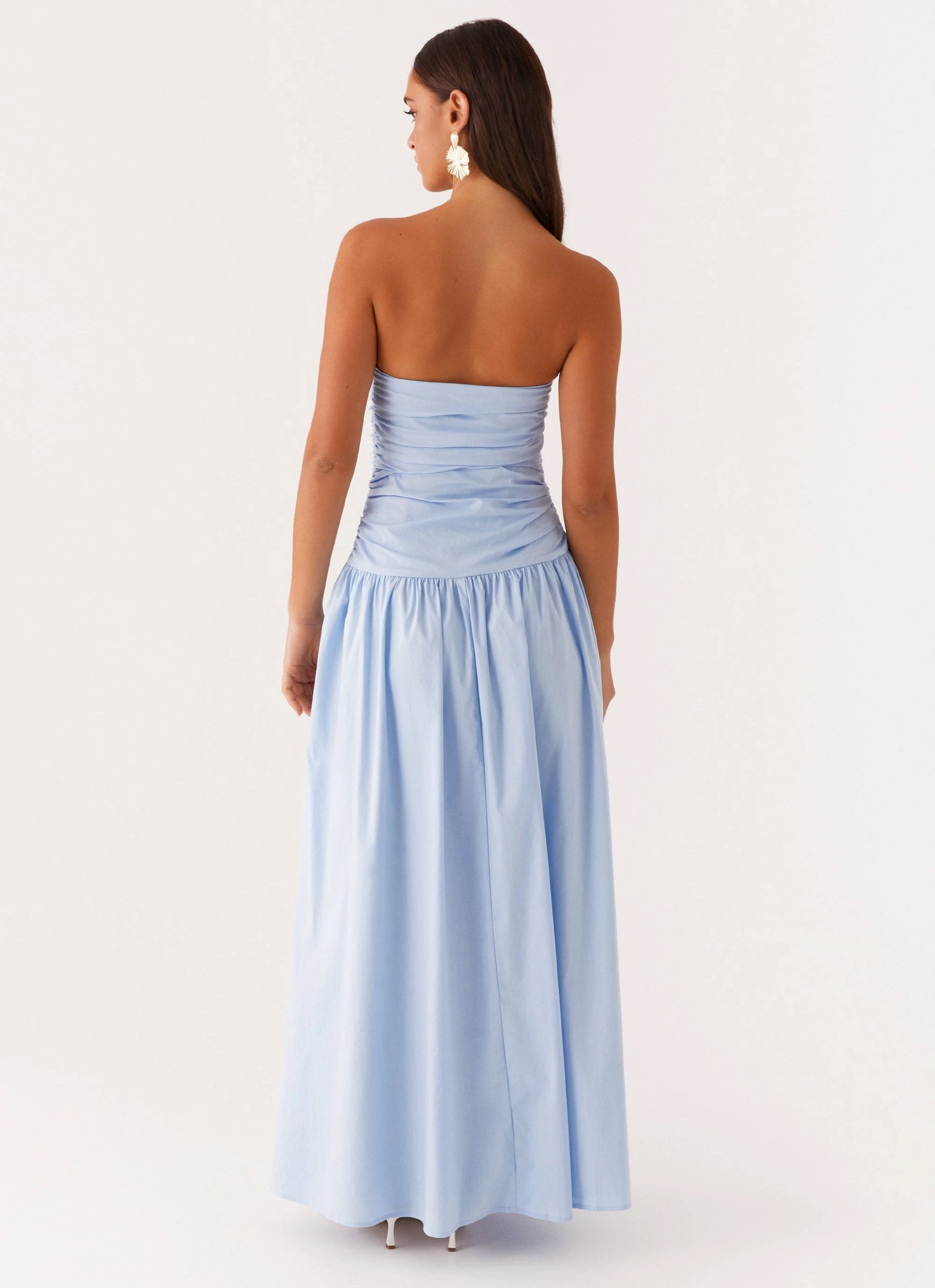 OKBBN's relaxed and elegant pleated side low waist design with a flowing skirt Prom Dresses