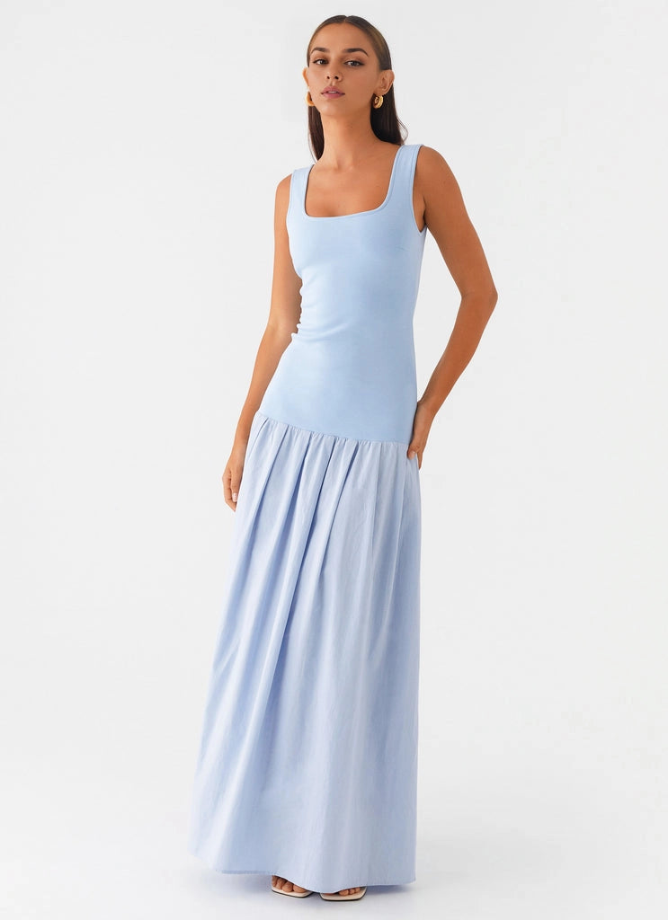 OKBBN's relaxed and elegant square neckline with thick shoulder straps and low waist Prom Dresses