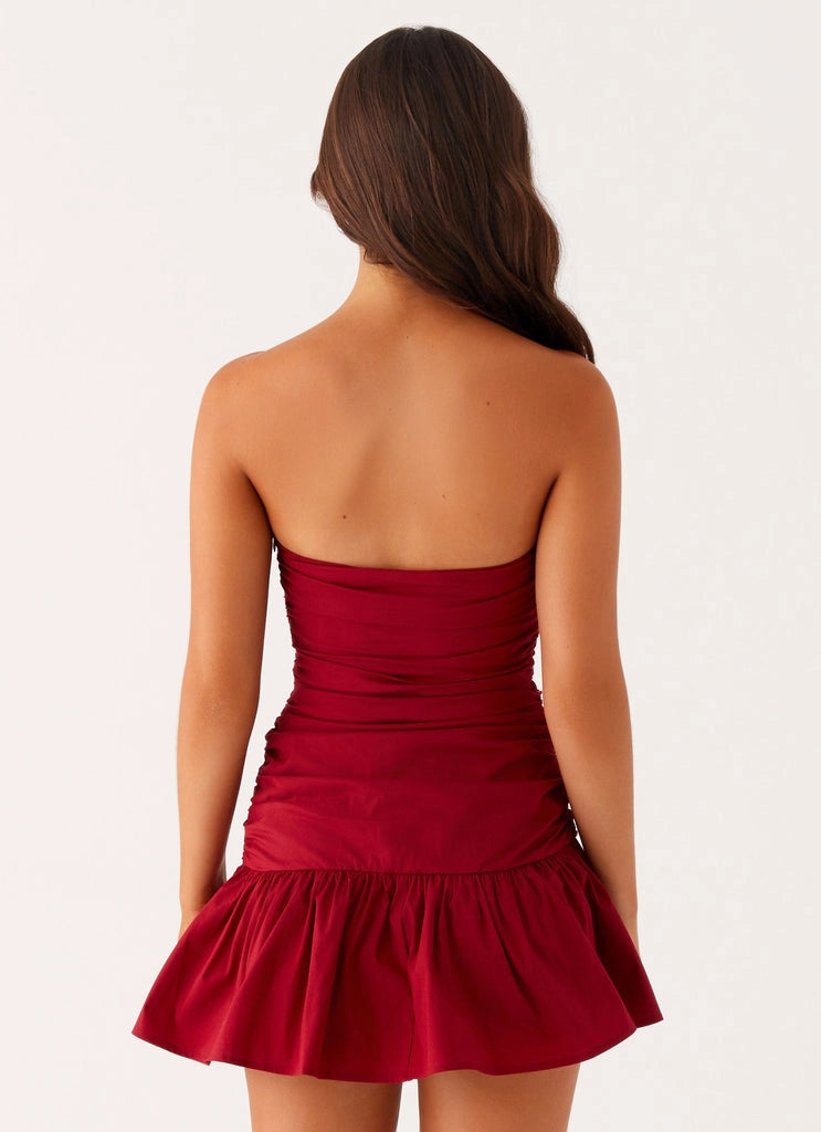 OKBBN's sexy and playful off shoulder side pleated flared skirt is the perfect choice Prom Dresses