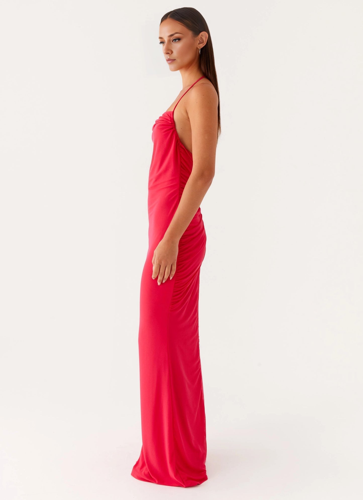 OKBBN's stunning square neckline with exposed back and smooth silhouette Prom Dresses