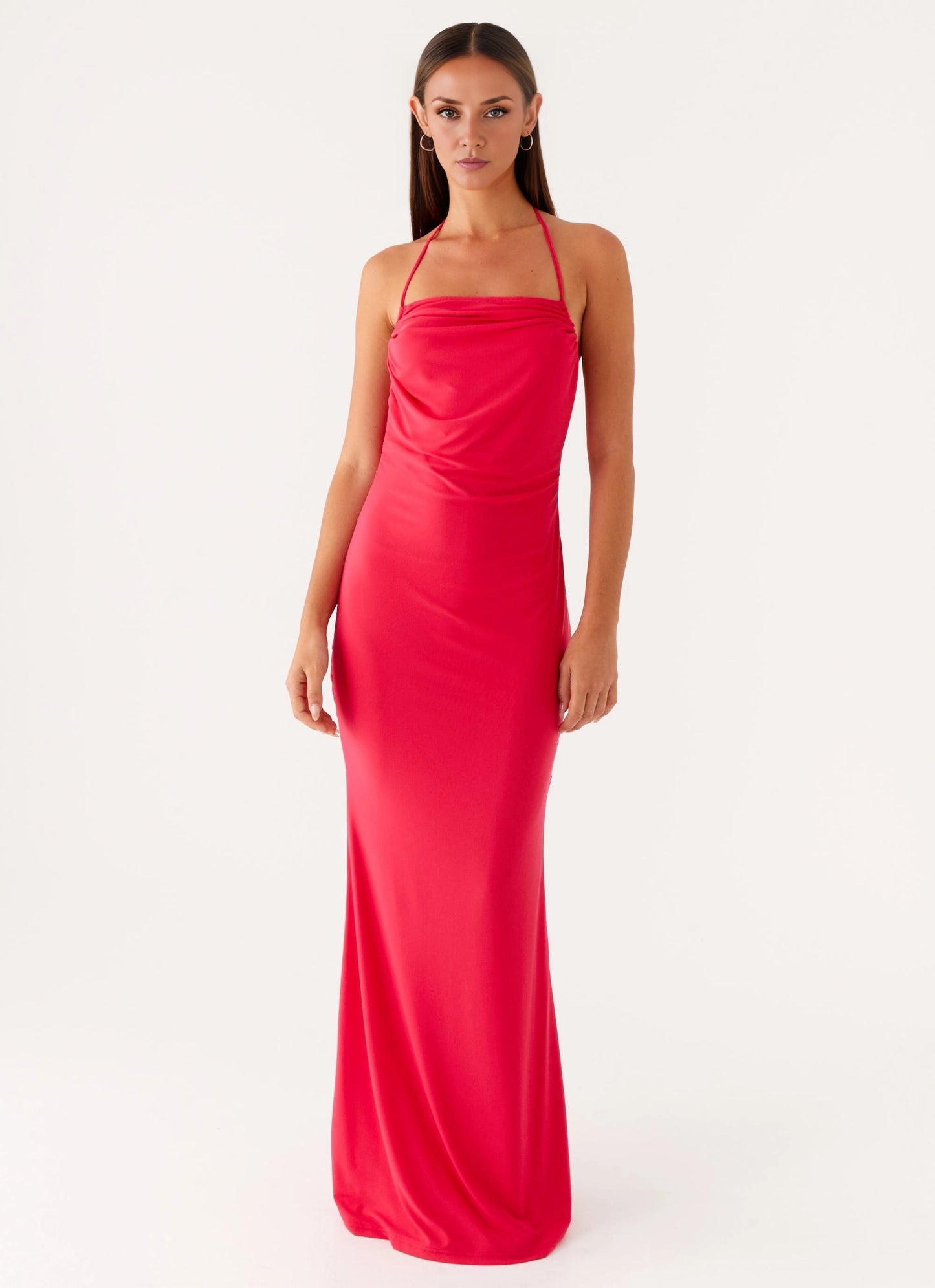 OKBBN's stunning square neckline with exposed back and smooth silhouette Prom Dresses