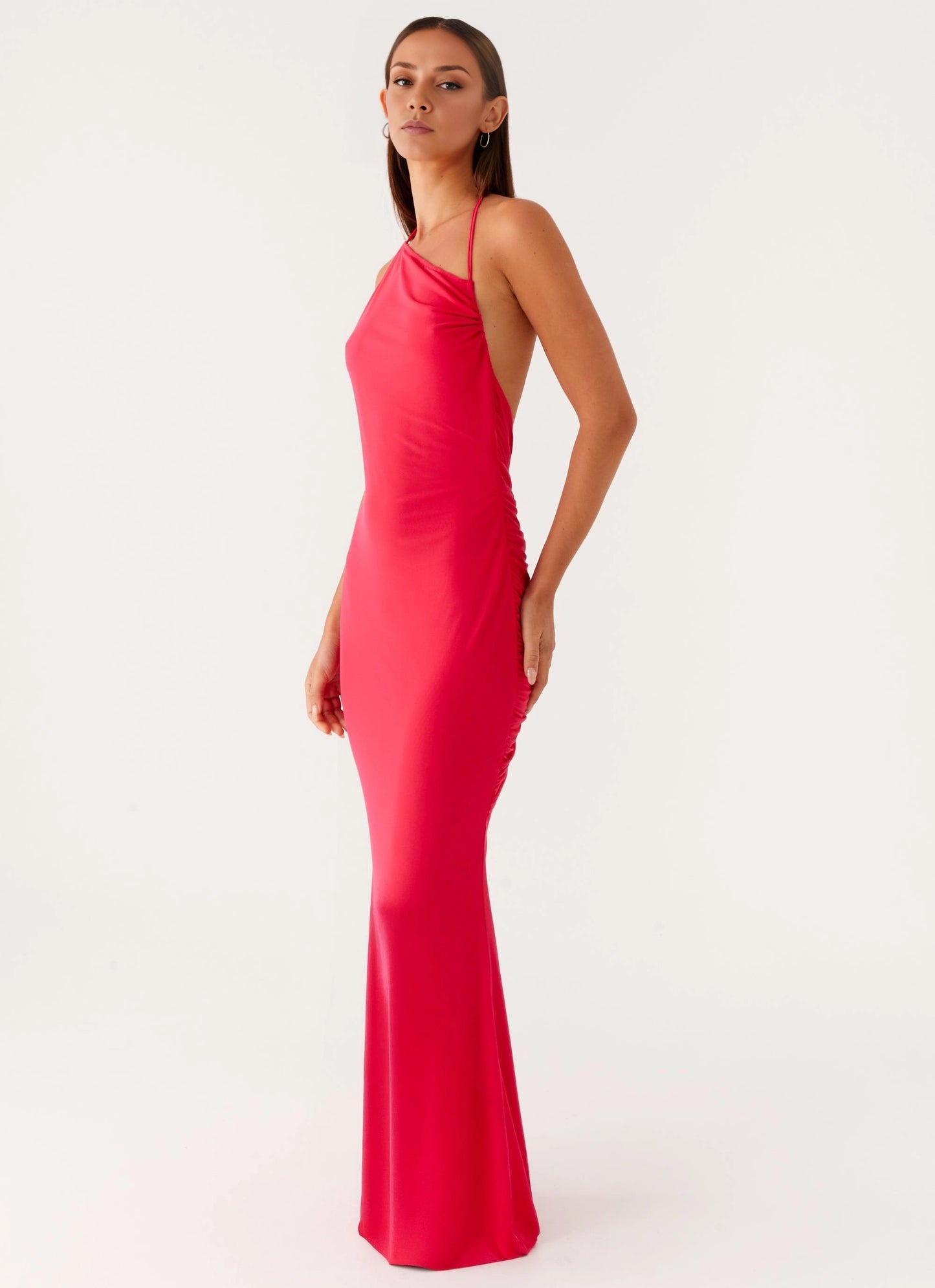 OKBBN's stunning square neckline with exposed back and smooth silhouette Prom Dresses
