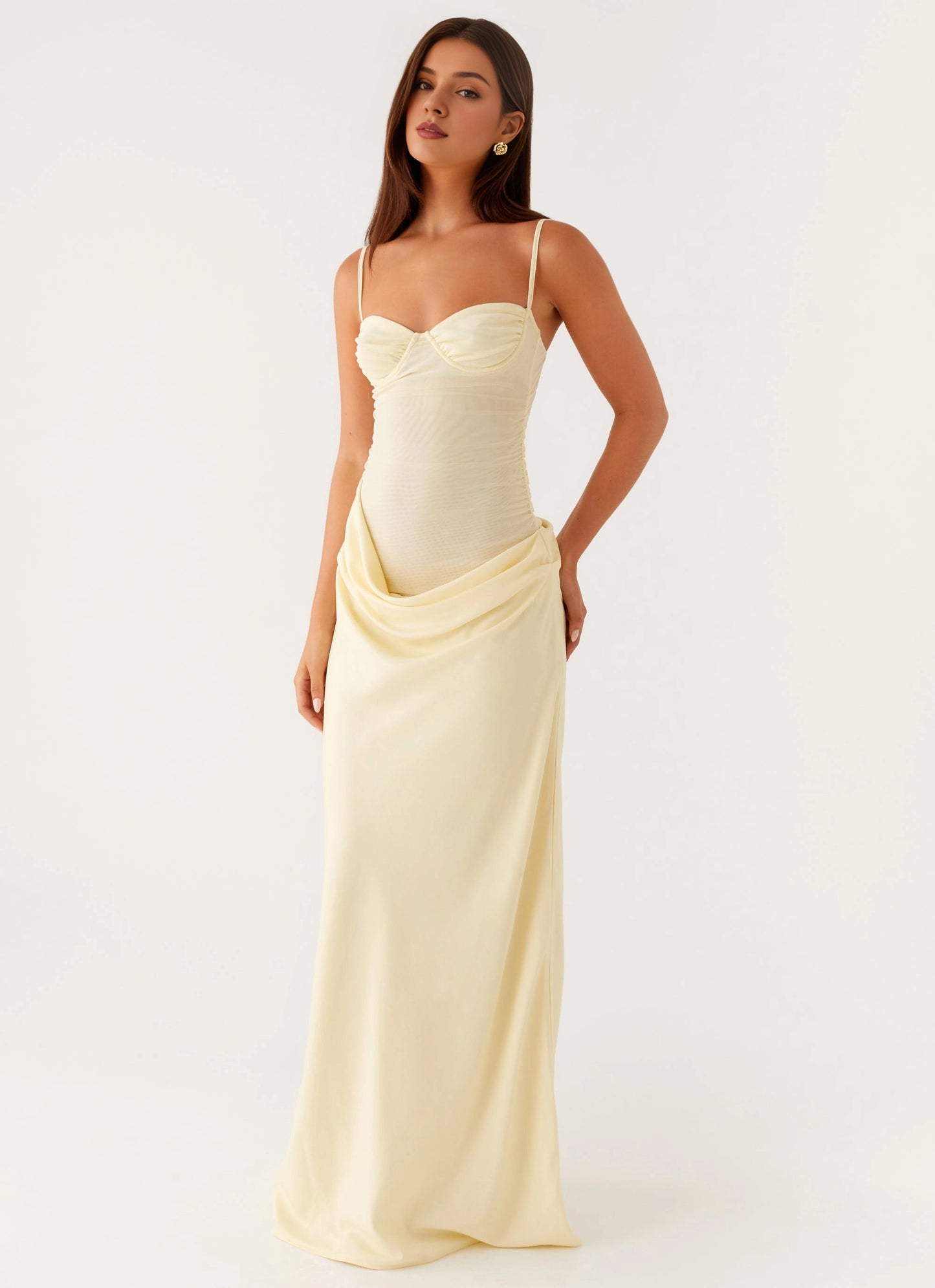 OKBBN's stunning structured pleated hem details add texture and dynamism to Prom Dresses